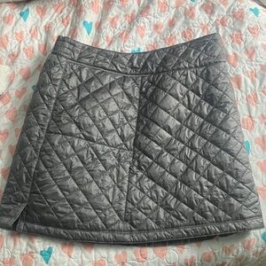 Novara Quilted Charcoal Mini Biker Skirt